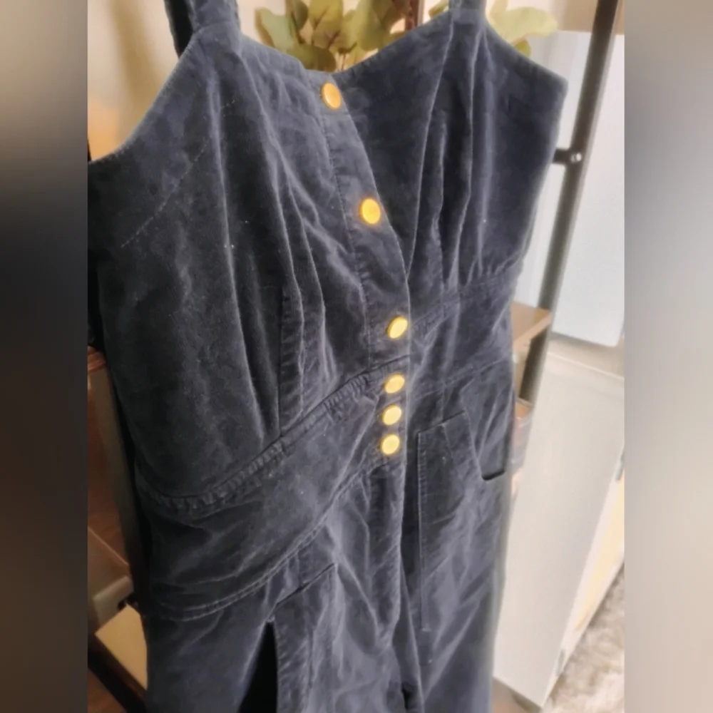 Anthropologie Soft Corduroy Corset Jumpsuit
